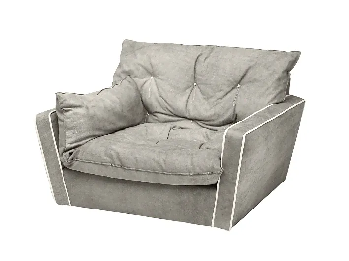 Кресло Baxter SORRENTO Bo.Hemian Siberia, кант Kashmir Nuage, нить- Light grey-1